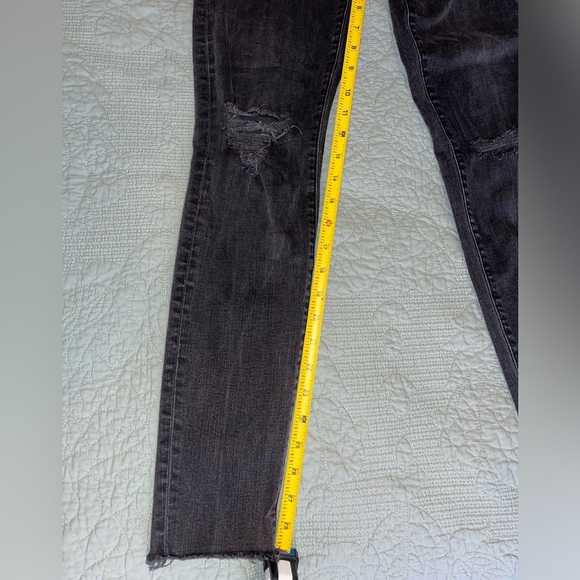 Madewell Women’s Jeans 27T Tall 9” High Rise Skinny Jeans Distressed Raw Hem - Picture 9 of 10